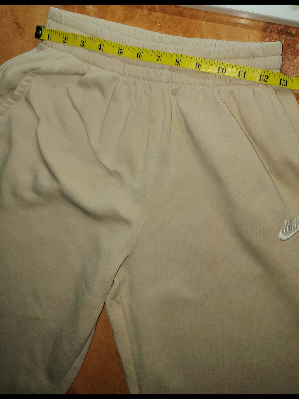 Nike Kids Cream Sweatpants with Elastic Waist Size Kids L